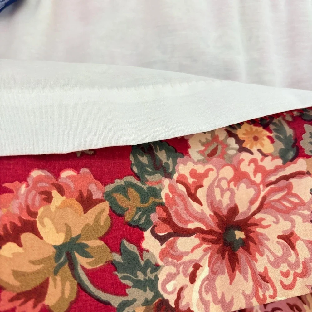 Ralph Lauren Danielle Marseilles Drapery Panel (1)Red English Rose‎ Made in USA